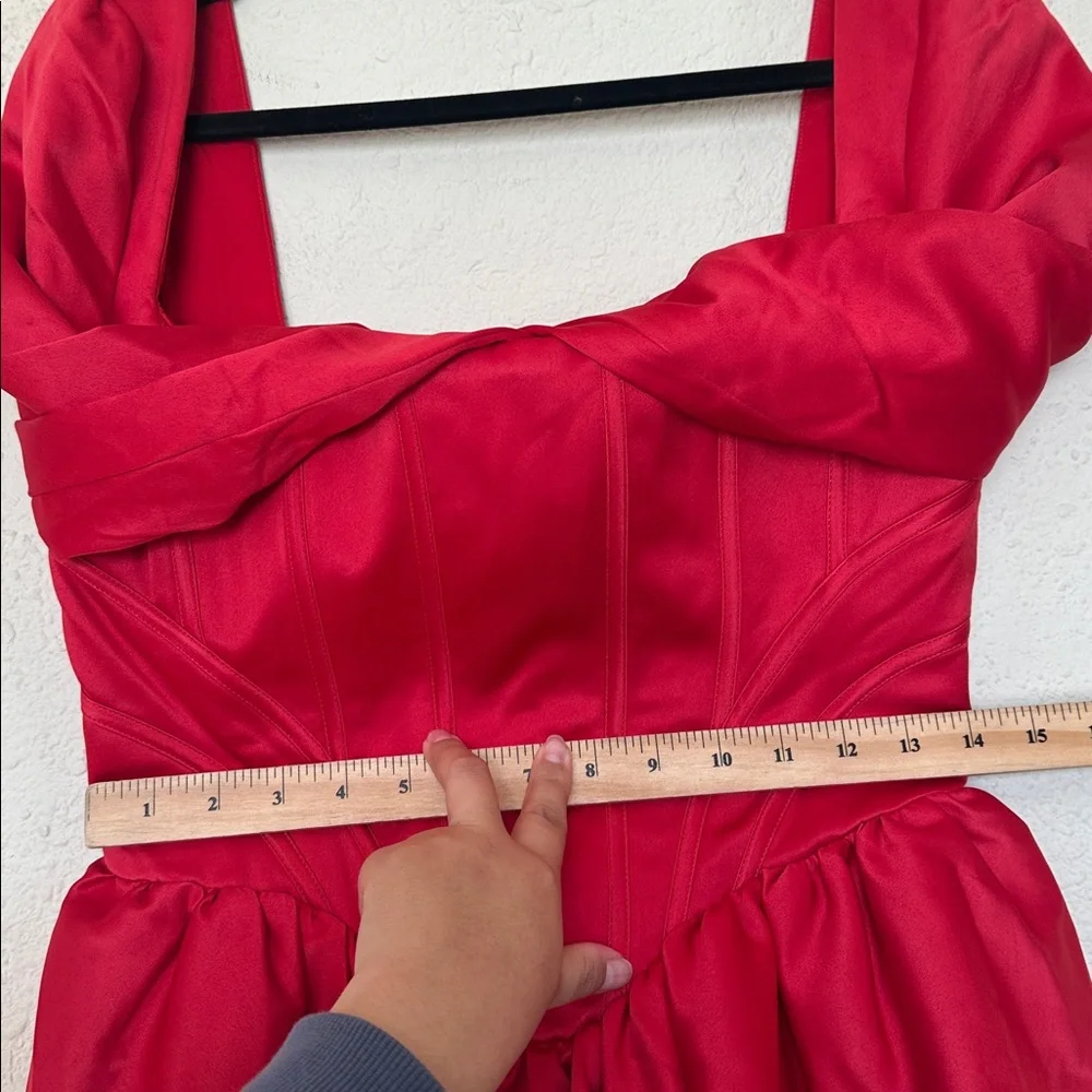 House of CB Red Long Sleeve Dress - Picture 10 of 11